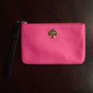 Kate Spade authentic Leather wristlet bag PINK